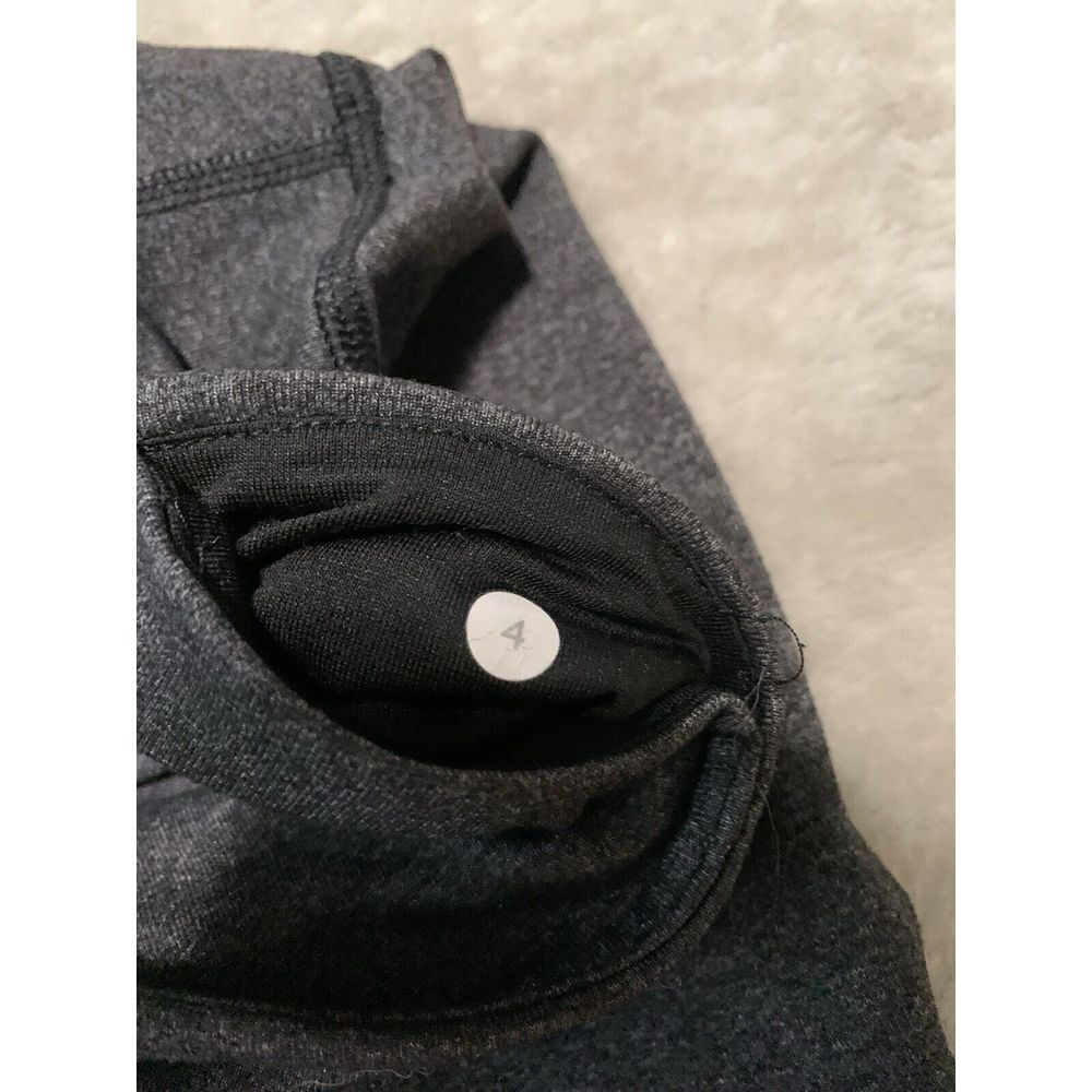 Lululemon Wunder Under Womens Black Gray Capri Yoga Leggings Size 4 Gym Pants - Picture 7 of 7